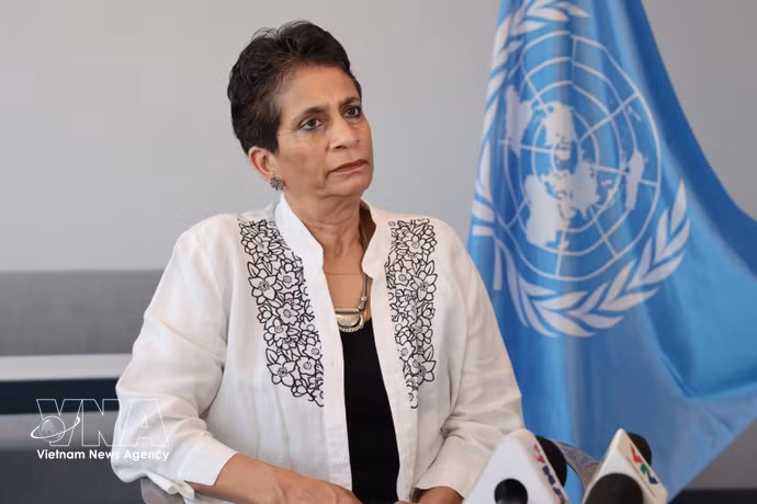Kanni Wignaraja, UN Assistant Secretary-General and Regional Director for Asia and the Pacific at the UN Development Programme (UNDP), in an interview granted to the Vietnam News Agency (Photo: VNA)