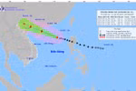 The forecast path of Typhoon Matmo in the next few days. (Photo: The National Centre for Hydro-Meteorological Forecasting)