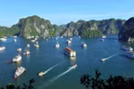 Ships on Ha Long Bay, a world natural heritage site (Photo: VNA)