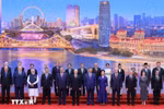 Delegates pose for a group photo at the SCO Summit 2025 in China. (Photo: VNA)