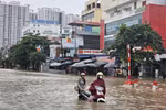 Flooding in the northern province of Thai Nguyen following Storm Matmo. (Photo: VNA)