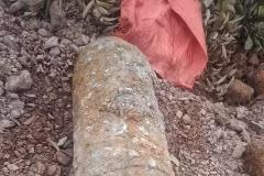 The bomb was buried about 50cm underground and found on July 8 by a resident in in Mau Son hamlet, Luc Nam commune. (Photo: VNA)