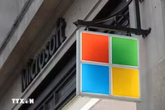 The Microsoft logo in London, the UK (Illustrative photo: Xinhua/VNA)