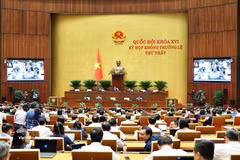 A plenary sitting of the 16th National Assembly’s first extraordinary session (Photo: VNA)