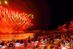 Visitors enjoy nightly fireworks during festival activities on Phu Quoc Island.