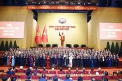 The 14th Party Central Committee make debut at the 14th National Party Congress. (Photo: VNA)