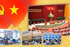 People come to have administrative procedures processed at the Public Administrative Service Centre of Vo Cuong ward in Bac Ninh province. (Photo: VNA)