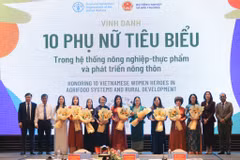 The Vietnamese women honoured by FAO and officials at the ceremony in Ho Chi Minh City on October 15, 2026 (Photo: nongthonviet.vn)