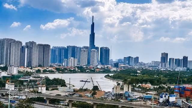 Real estate credit in the second quarter was managed in a cautious and selective manner. (Photo: VNA)