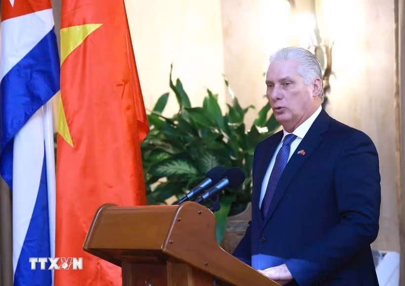 First Secretary of the Communist Party of Cuba Central Committee and President of Cuba Miguel Diaz-Canel Bermudez (Photo: VNA)