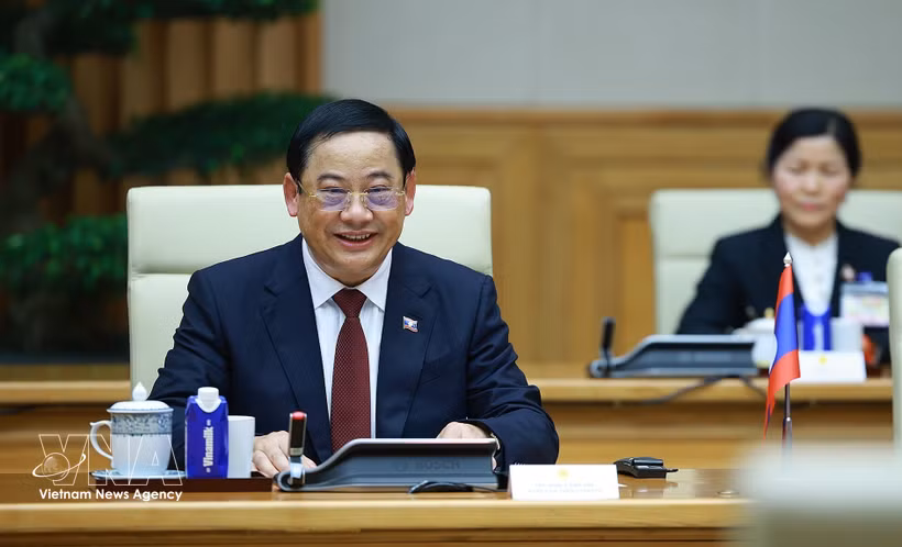 Newly elected President of the Lao National Assembly Sonexay Siphandone (Photo: VNA)