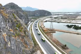 Free e-vehicles service provided for tourists on Cat Ba island. (Photo: VNA)