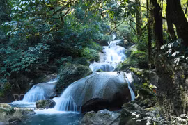 Nam Luc Waterfall amid the lush forests of Lai Chau 