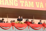 Party General Secretary To Lam (standing) and delegates attend the ceremony. (Photo: VNA)