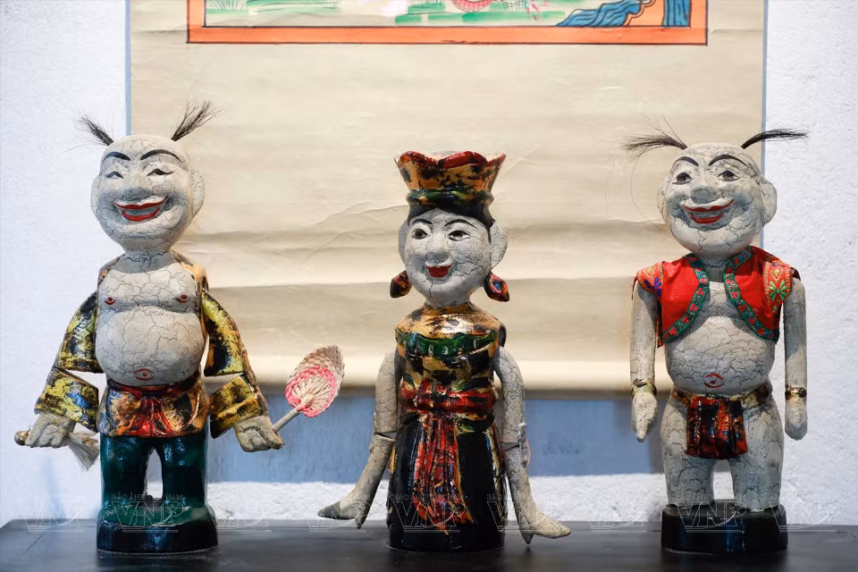 Traditional water puppets are showcased at Bach Nghe Ward. (Photo: VNP/VNA)