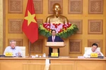 Prime Minister Pham Minh Chinh speaks at the meeting (Photo: VNA)
