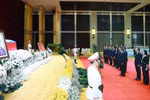 The Vietnamese delegation, led by PM Pham Minh Chinh, attends the memorial service for former President of the Lao People’s Revolutionary Party and former President of Laos Khamtay Siphandone in Vientiane on April 7. (Photo: VNA)