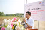 Vu Manh Hung, Chairman of Hung Nhon Group, speaks at the groundbreaking ceremony on March 29. (Photo: VNA)