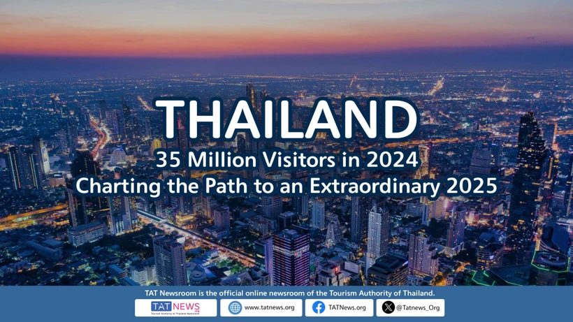 Thailand welcomes over 35 million foreign tourists in 2024 (Photo: tatnews.org)