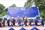 At the groundbreaking ceremony of the project (Photo: VNA)