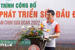 Chairman of the provincial People’s Committee Pham Thien Nghia speaks at the launching ceremony (Photo: VNA)