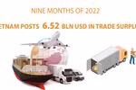 Vietnam enjoys 6.52 billion USD in trade surplus in nine months