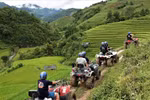 Experiencing driving off-road ATVs in Mu Cang Chai