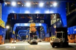 Transporting containers at Gemalink International Port, Phu My town, Ba Ria-Vung Tau province. (Photo: VNA)