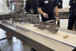 The machine is capable of producing up to 2,500 rolls per hour with just one operator. (Photo: VNA)