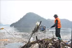 Quang Ninh works hard on post-typhoon waste collection in Ha Long Bay. (Photo: VNA)