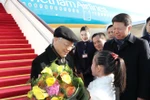 Party leader arrives in Beijing, beginning official visit to China