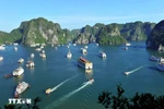 A pre-typhoon scene of Ha Long Bay - a UNESCO world natural heritage site in Quang Ninh. (Photo: VNA)