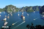 A pre-typhoon scene of Ha Long Bay - a UNESCO world natural heritage site in Quang Ninh. (Photo: VNA)