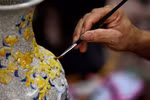 Gold laminating and gilding in Kieu Ky village