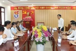 At the working session between Nghe An and the US sides on June 12. (Photo: VNA)