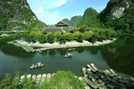 The beauty of Trang An ferry.(Photo: VNA) 
