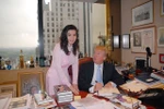 Kim Hong takes a photo with Donald Trump. (Photo courtesy of Kim Hong)