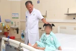 The 7-year-old patient's body adapts to the new heart only one week after the heart transplant. (Photo courtesy of the Vietnam - Germany Friendship Hospital)
