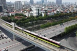 The elevated section of Nhon – Hanoi Station metro line (Photo: VNA)