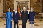 President holds talks with Italian counterpart