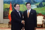 PM Pham Minh Chinh meets with Party General Secretary, President of Laos