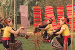 Festive activities taking place in ethnic culture village