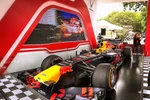 Formula One racing car on display in Hanoi