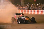 Formula One legend hits Hanoi streets