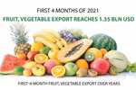 Fruit, vegetable export reaches 1.35 billion USD