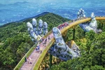 Vietnam’s golden bridge goes viral