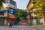 Hanoi deserted streets during social distancing