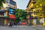 Hanoi deserted streets during social distancing