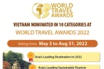 Vietnam nominated in 10 categories at World Travel Awards 2022