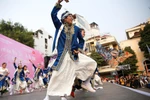Yosakoi dance on focus at cherry blossom festival 